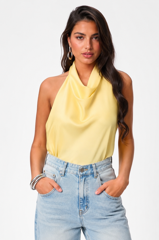 TOP HALTER SATINADO